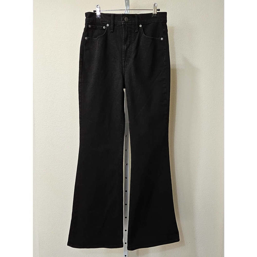 MADEWELL Women's The Perfect Vintage Flare Black Zippered Jeans sz 27